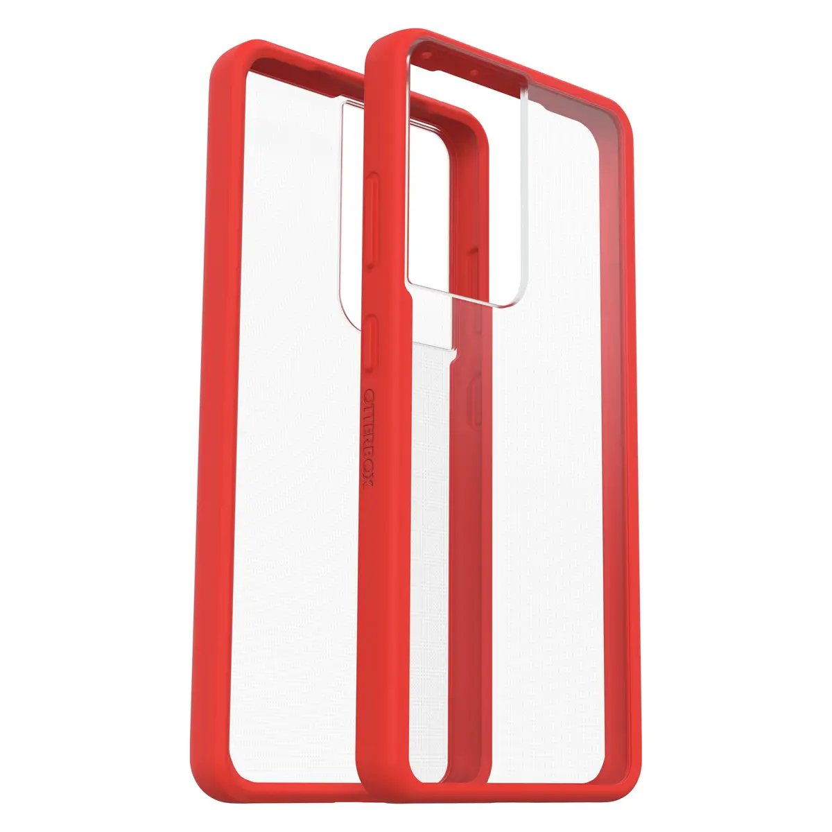 React Samsung Galaxy S21 Ultra 5G Hülle Power Rot Transparent/Rot