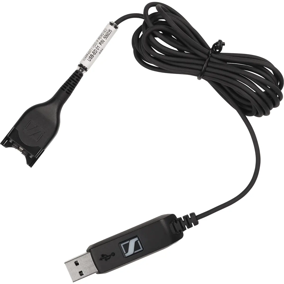 USB-ED 01 Headset-Anschlusskabel USB(integr.Soundkarte)/EasyDisconnect Stecker/Stecker Schwarz passend für CC 510 Headset Monaural