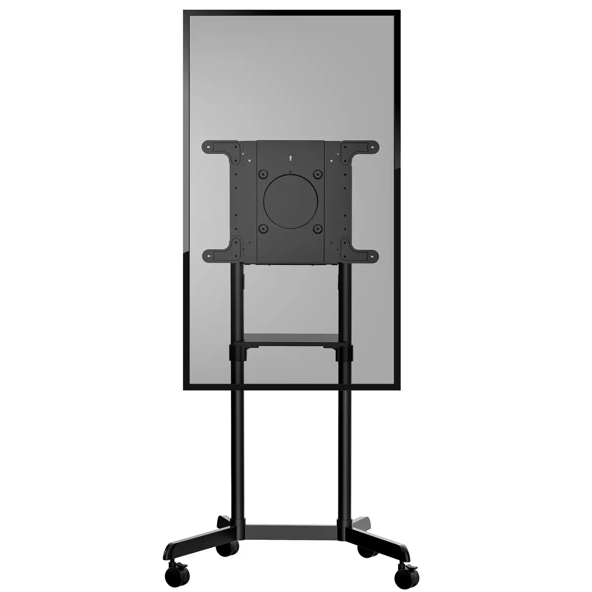 StarTech Mobiler TV-Wagen Tragbarer rollender TV-Ständer für 93,98-177,8cm (37-70") mit Regal und Ablagefach