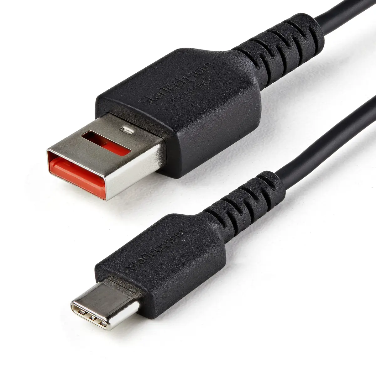 StarTech Secure Charging Cable USB-A zu USB-C Kabel Stecker/Stecker Schwarz 1m