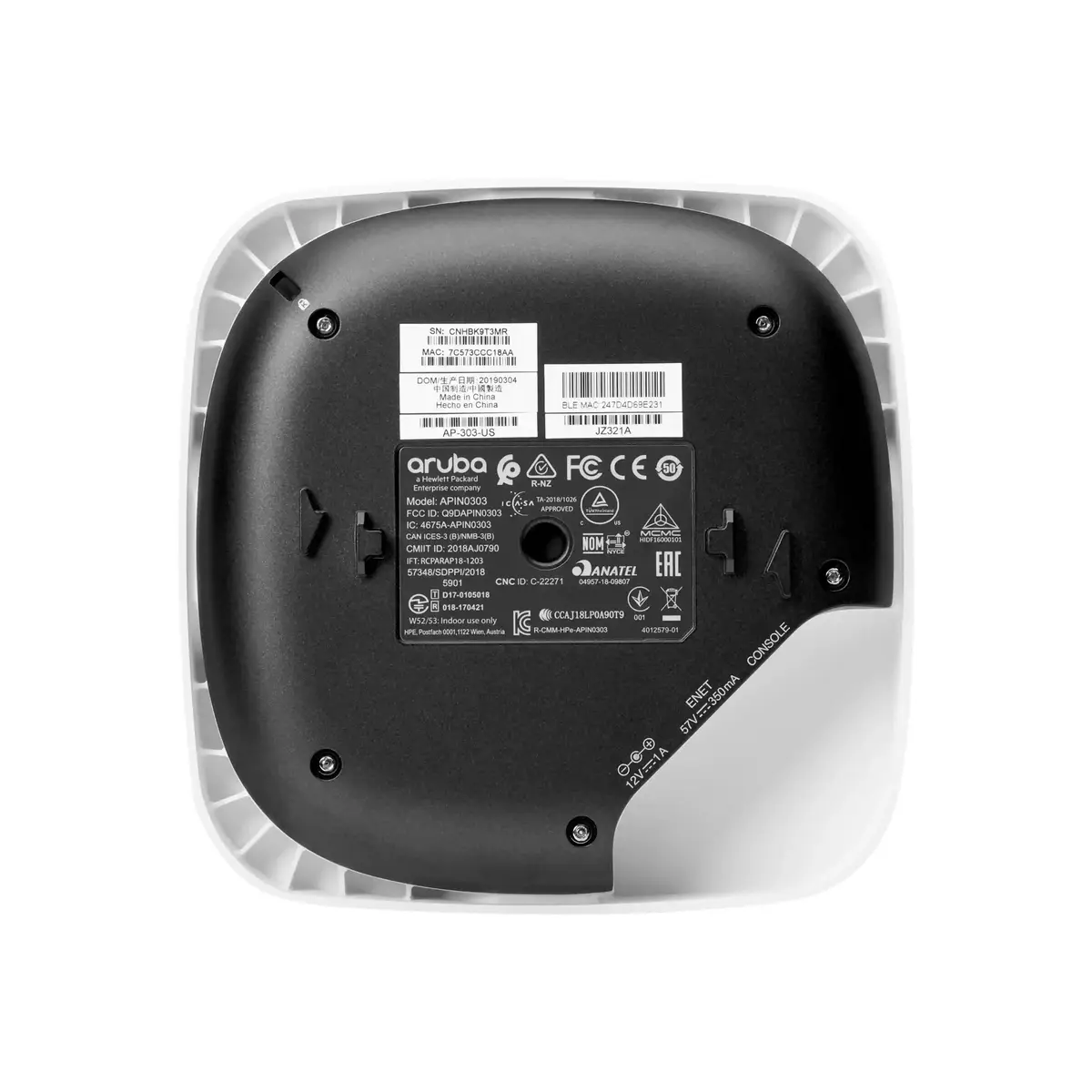 HP Aruba Instant On AP11 Access Point 802.11ac Wave 2 Bluetooth Wi-Fi 5 2.4 GHz/5 GHz mit DC Power Adapter Cord