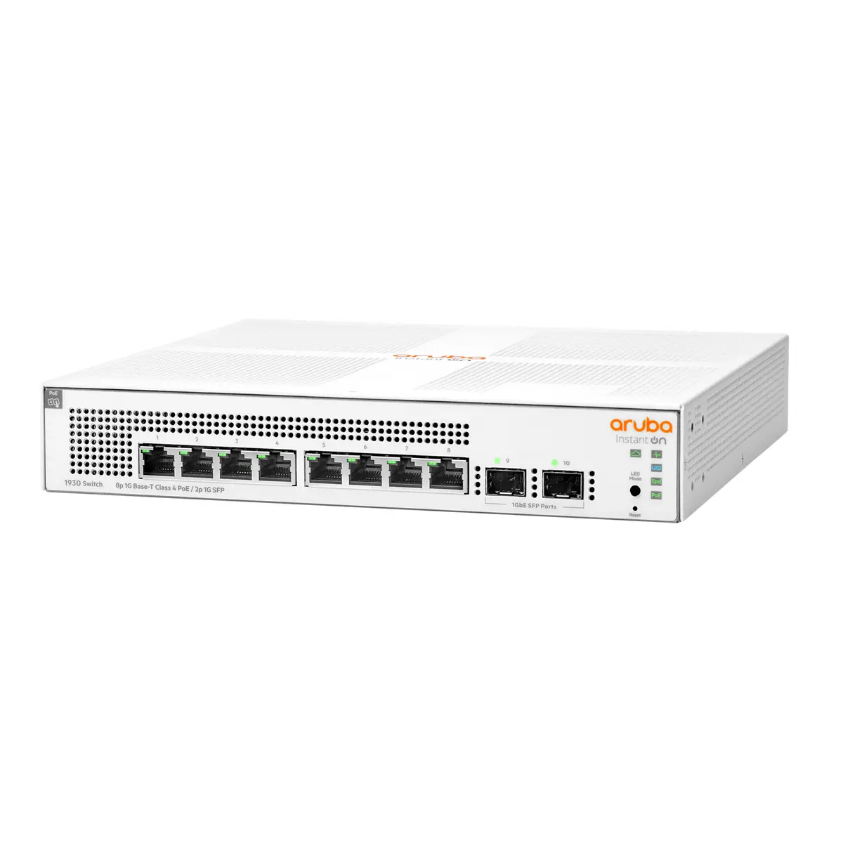 HP Aruba Instant On 1930 8G Class4 PoE 2SFP 124W Switch L3 managed 8 x 10/100/1000 (PoE) + 2 x Gigabit SFP an Rack montierbar PoE (124 W)
