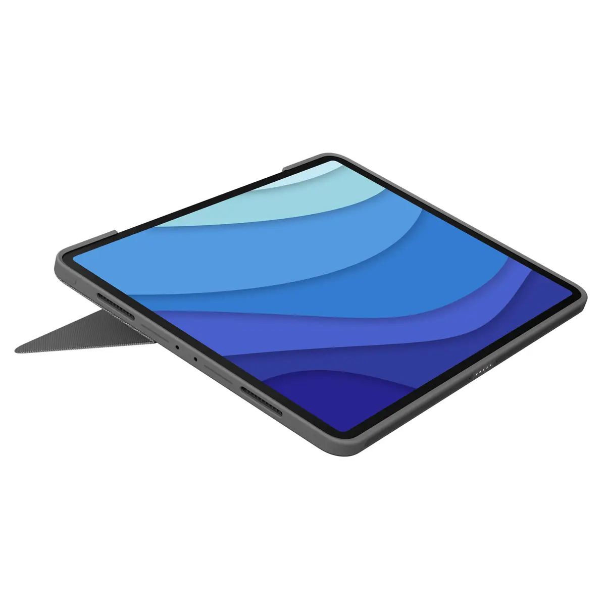 Combo Touch Case für Apple iPad Pro 12,9" (5. Gen.) Grau Layout Deutsch