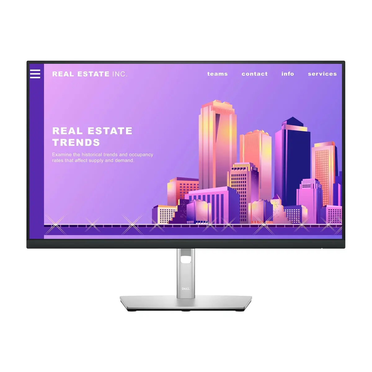 P2722H Monitor 68.6cm (27") Display 1920x1080 Pixel 300 cd/m² 1000:1 5 ms Silber