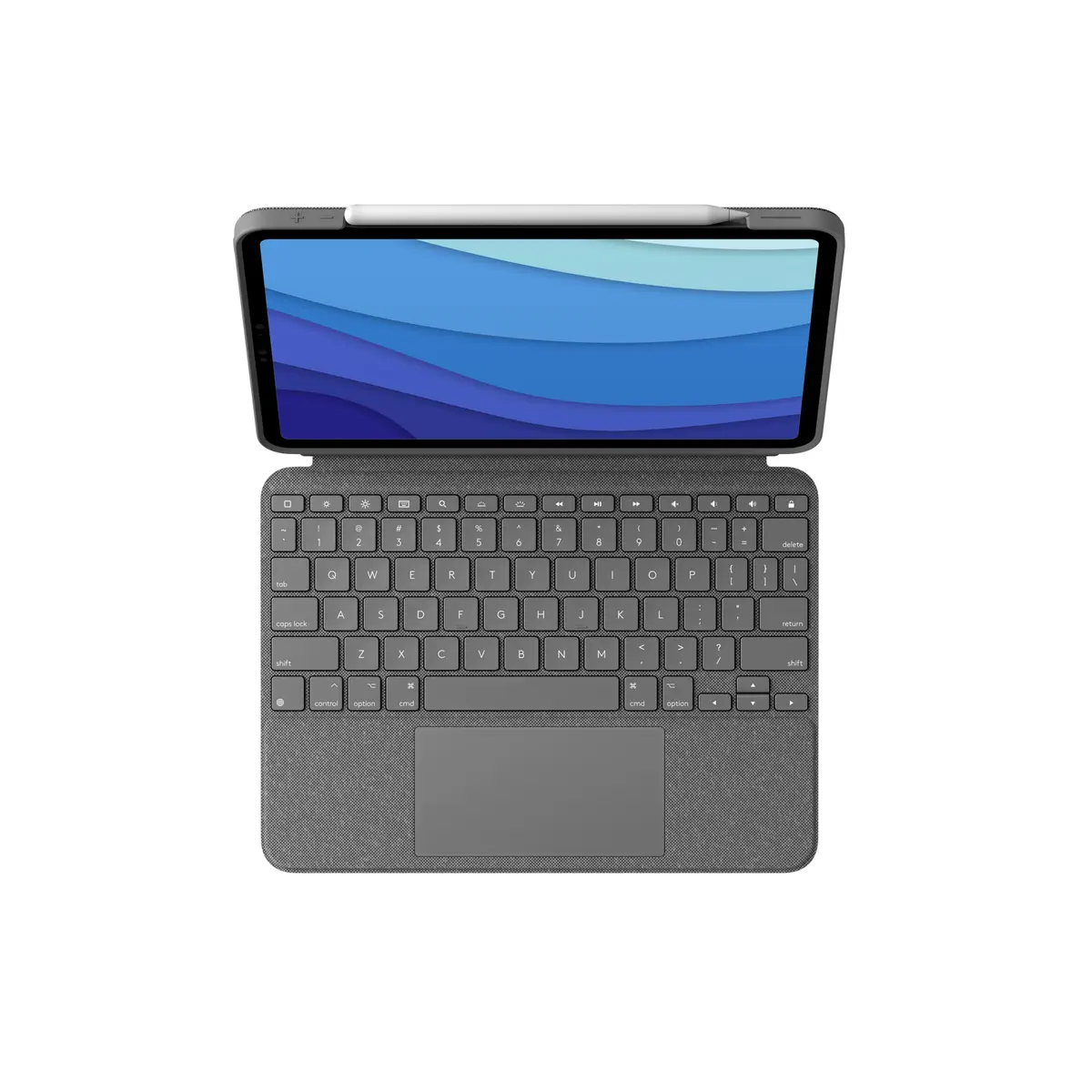 Combo Touch Tastatur und Foliohülle für Apple 11-inch iPad Pro (1. Generation, 2. Generation, 3. Generation) Oxford Gray Layout DE