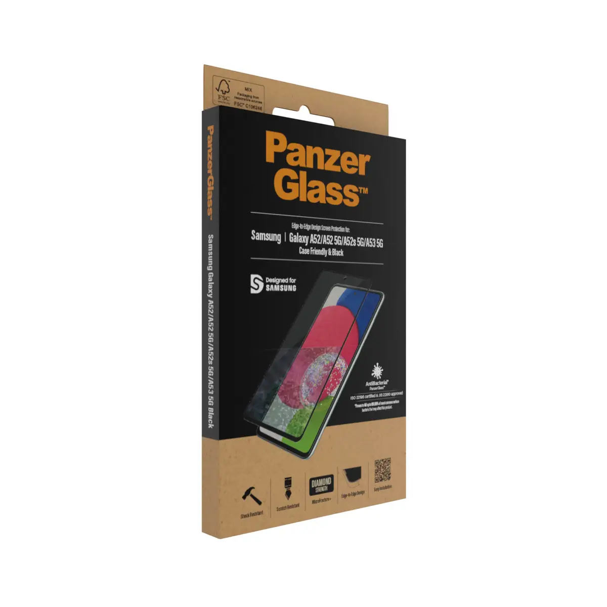 E2E Samsung Galaxy A52 Case Friendly Antibakteriell