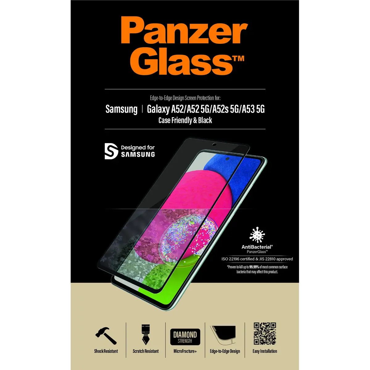 E2E Samsung Galaxy A52 Case Friendly Antibakteriell