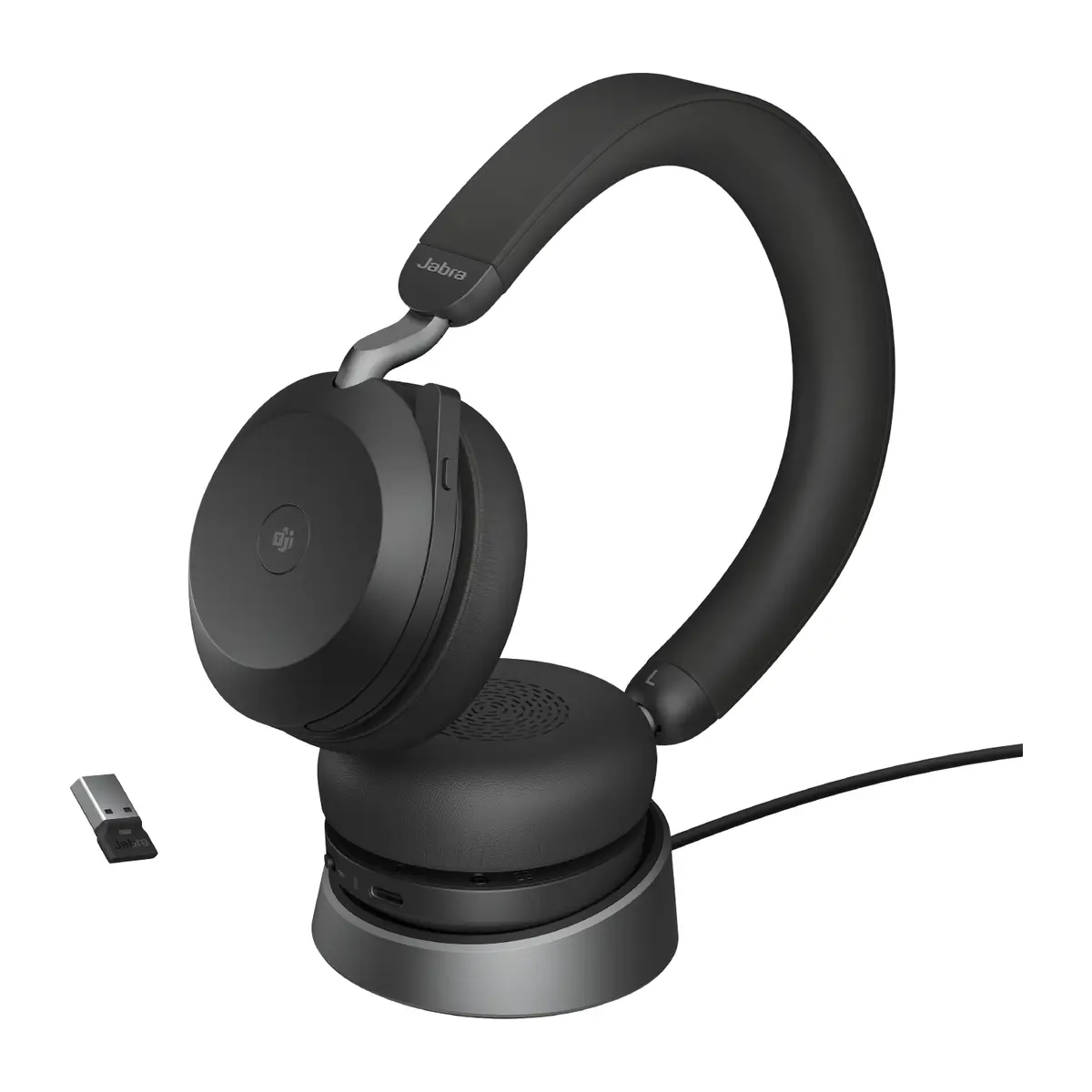Evolve2 75 LINK380A MS Binaural Bluetooth Schwarz USB-A mit Ladeständer
