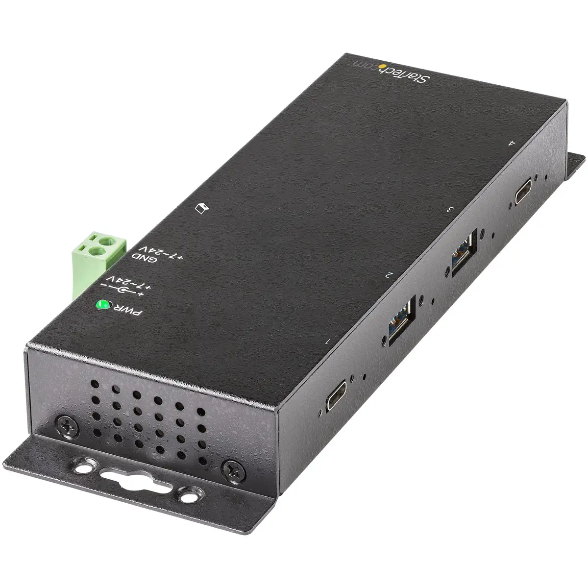 4 Port USB C Hub 10 Gbit/s Industrieller USB-C Hub aus Metall 2xUSB-C/A