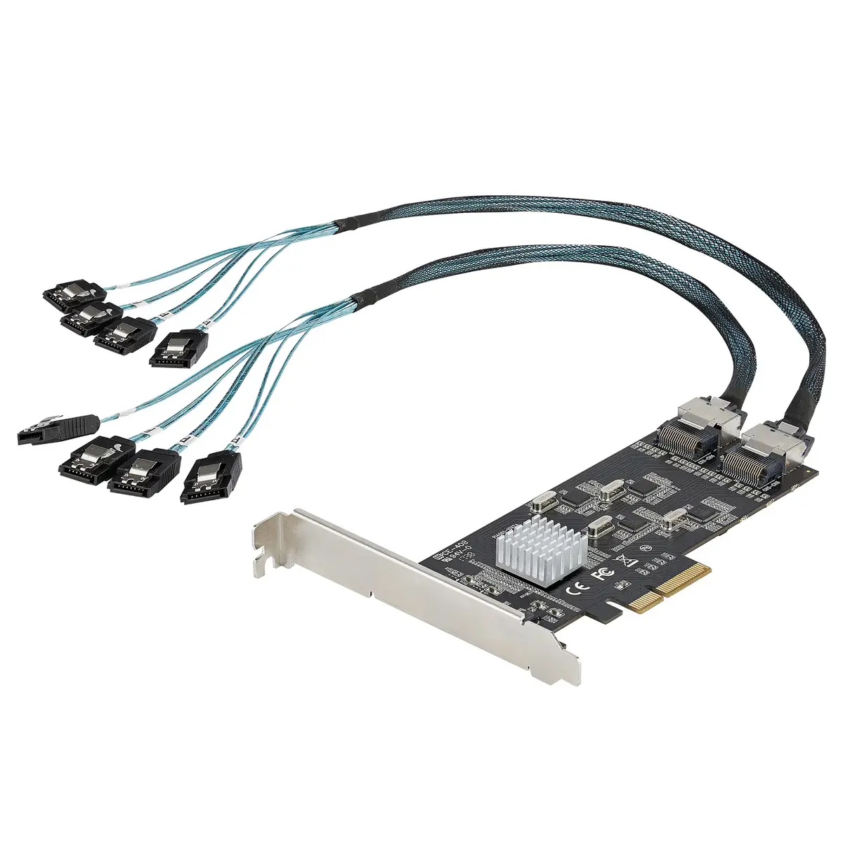 SATA PCIe Controller 8 Port 6Gbit/s SATA PCIe Schnittstellenkarte 4 Controller