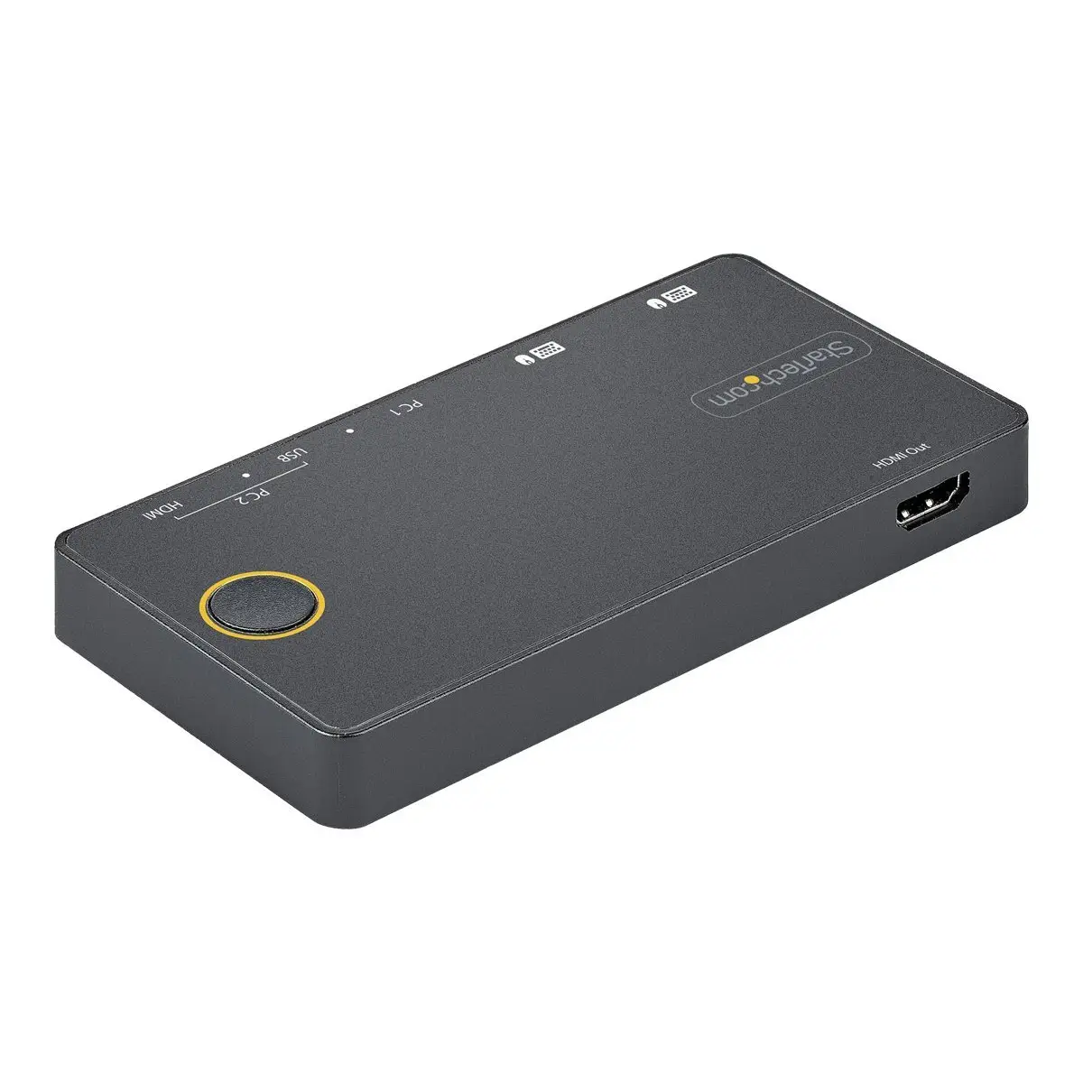 2 Port Hybrid KVM Switch HDMI + USB-A & USB-C, 4K 60Hz HDMI 2.0 Monitor