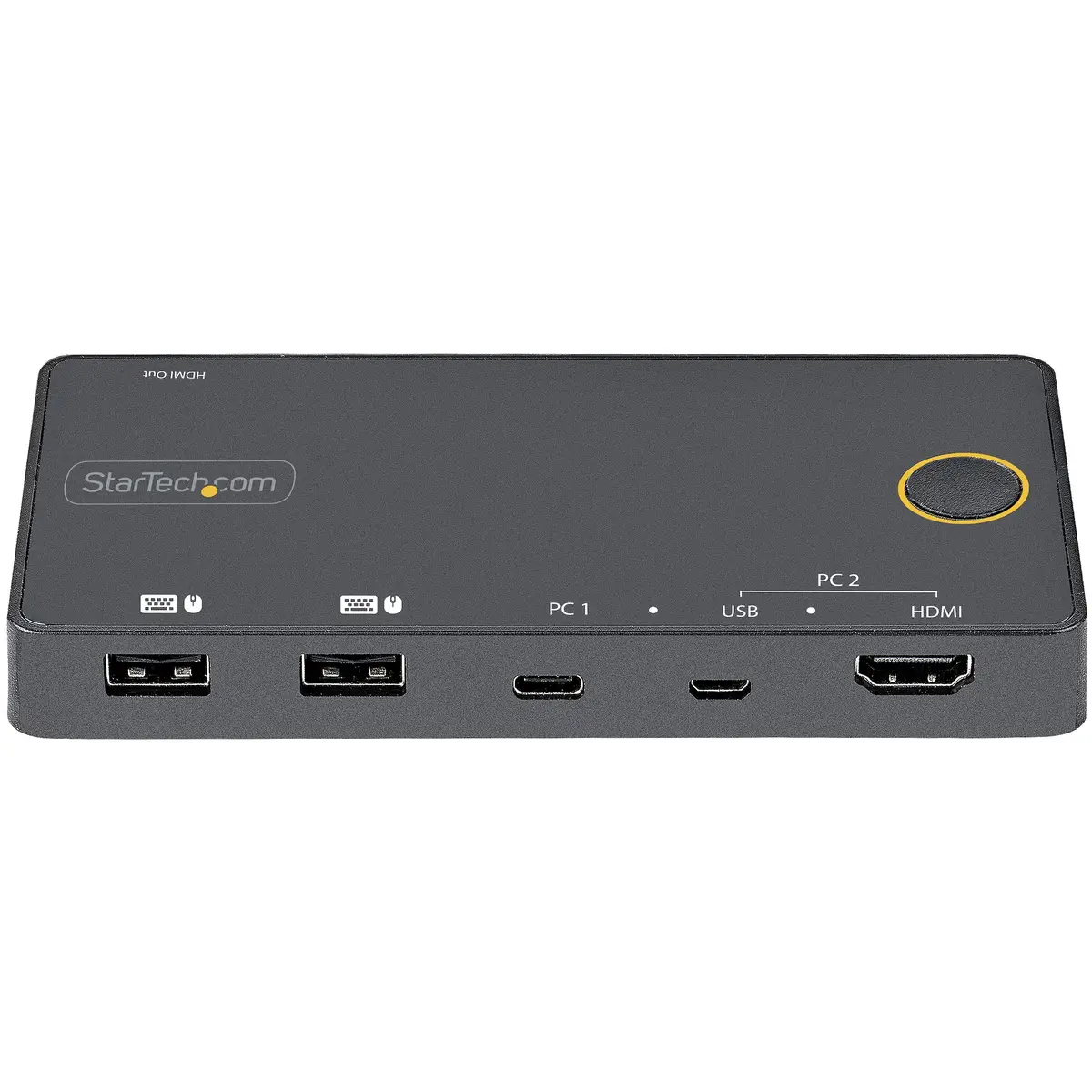2 Port Hybrid KVM Switch HDMI + USB-A & USB-C, 4K 60Hz HDMI 2.0 Monitor