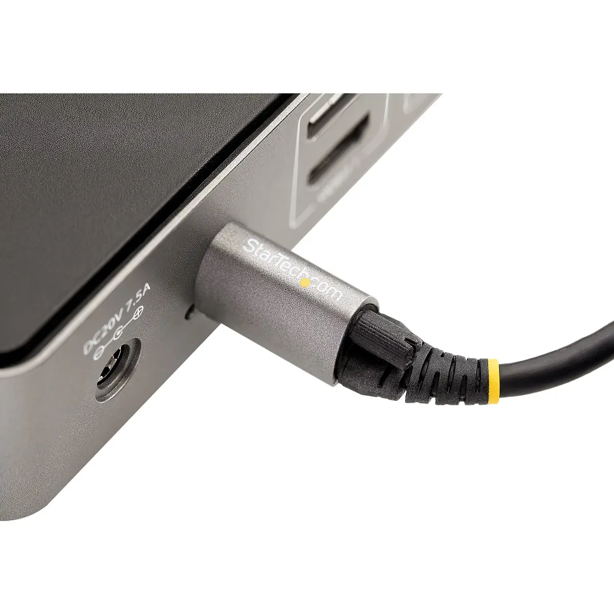 USB-C Kabel mit Oberseitiger Schraubensicherung USB-C/USB-C Stecker/Stecker Schwarz 0,5m