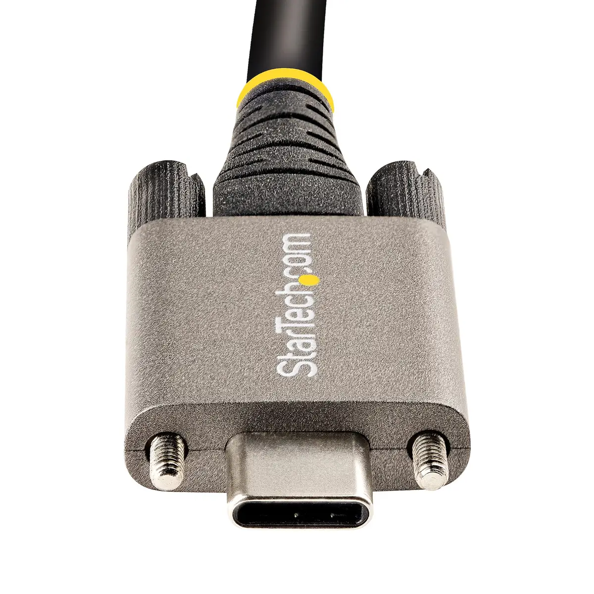 USB-C Kabel mit Schraubensicherung USB-C/USB-C Stecker/Stecker Schwarz 0,5m