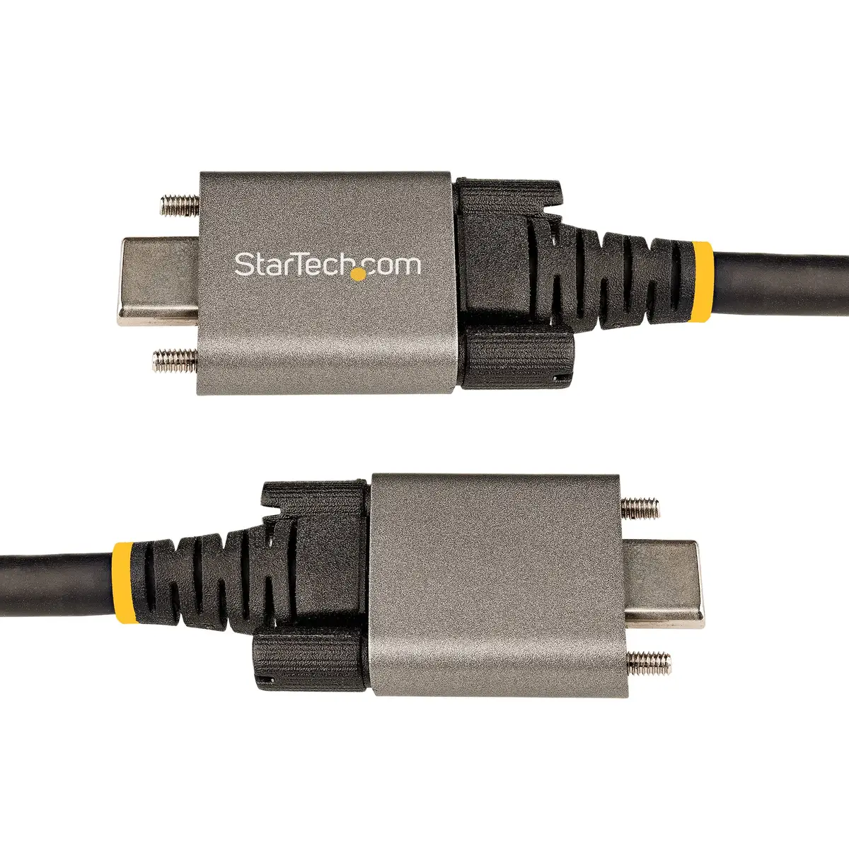 USB-C Kabel mit Schraubensicherung USB-C/USB-C Stecker/Stecker Schwarz 1m