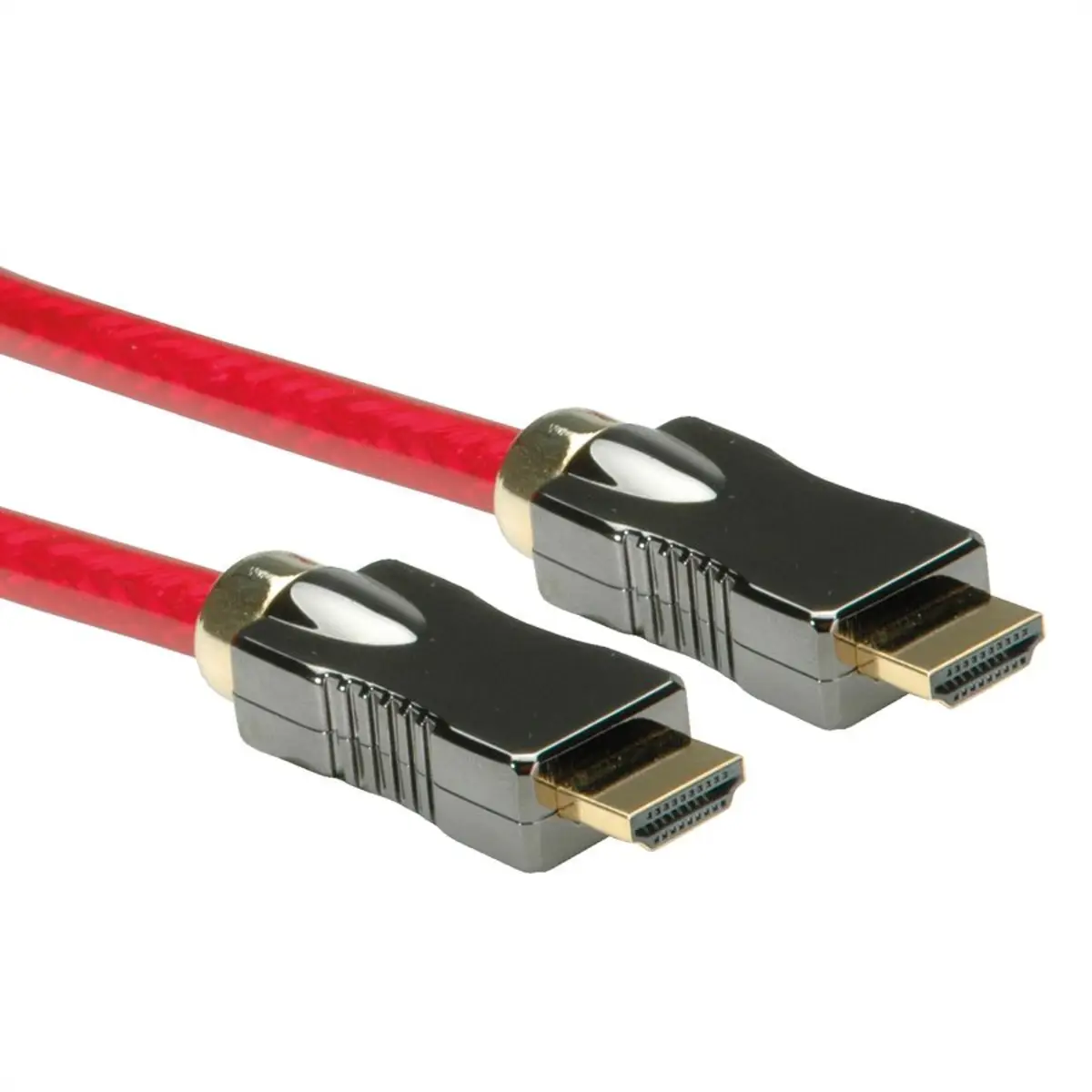 HDMI Ultra HD Kabel mit Ethernet Stecker/Stecker Rot 3m
