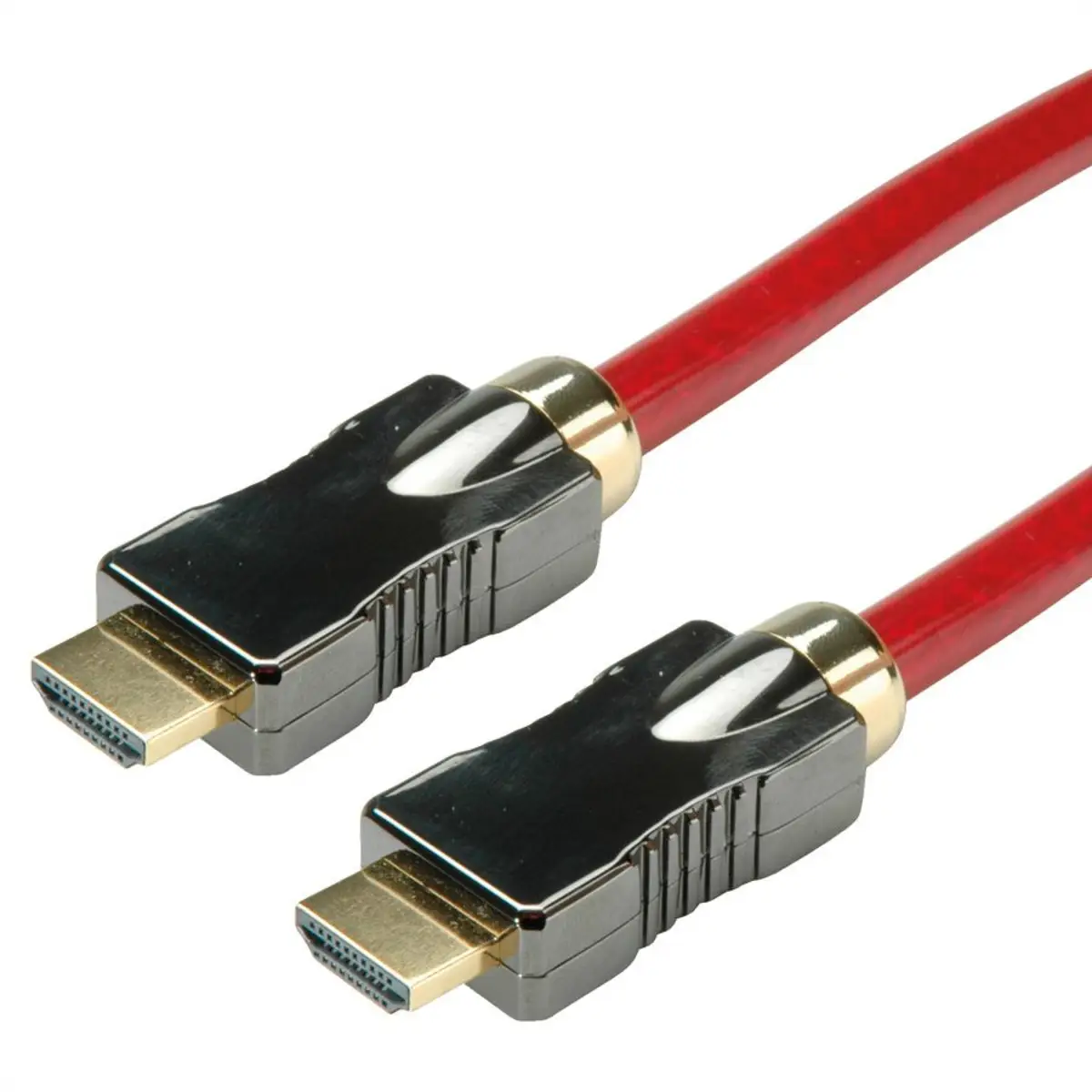 HDMI Ultra HD Kabel mit Ethernet Stecker/Stecker Rot 3m