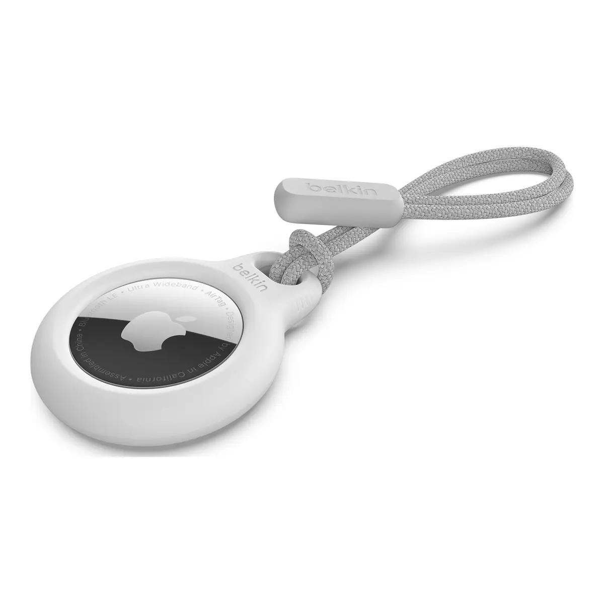 Secure Holder mit Schlaufe für Apple AirTag, weiß