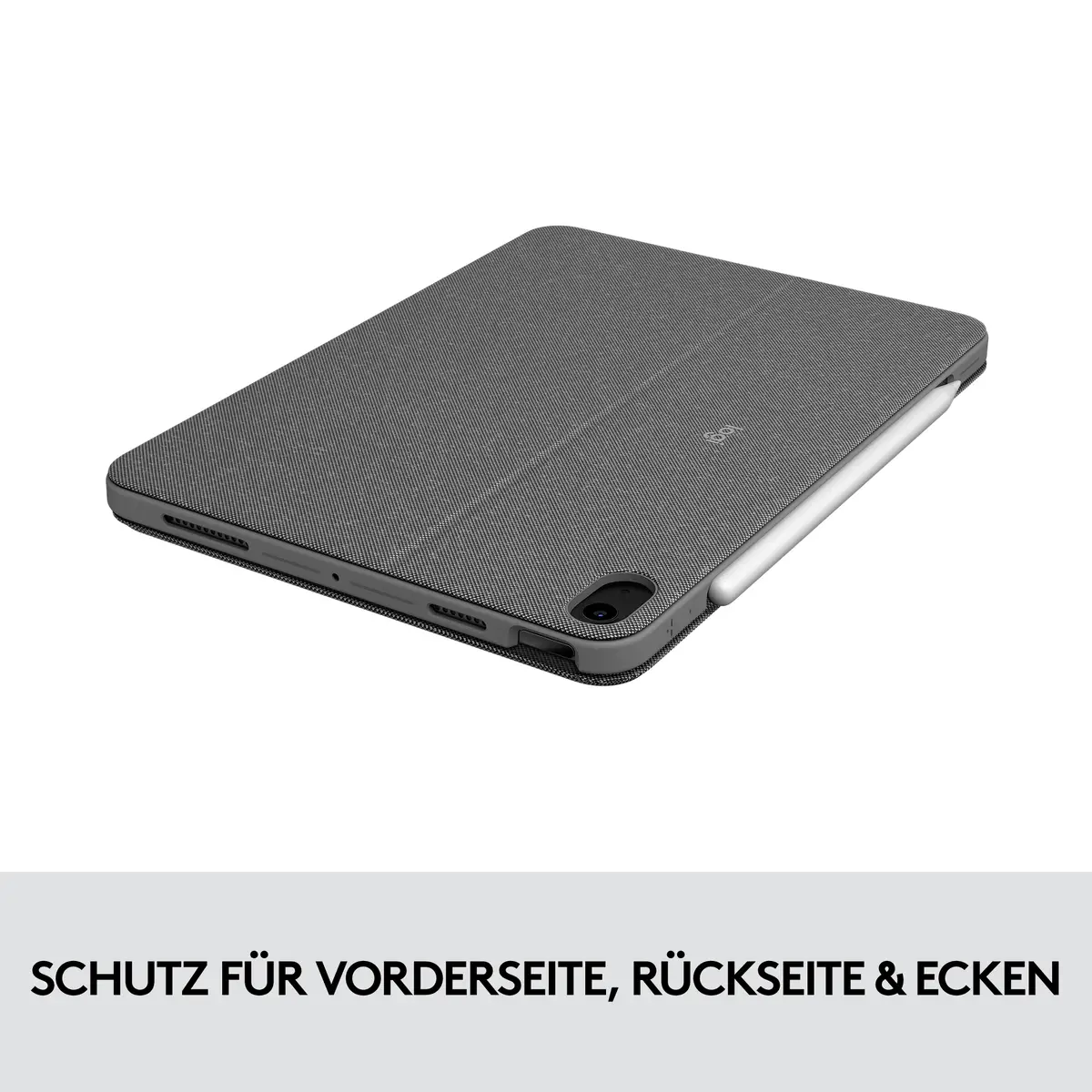 Combo Touch Tastatur und Foliohülle mit Trackpad für Apple iPad Air 10,9" (4. Generation) Layout GER Oxford Gray