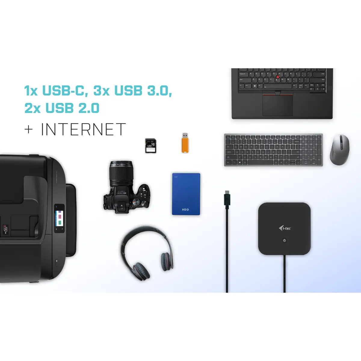i-tec USB-C 3.1 Dockingstation Thunderbolt 3 Schwarz
