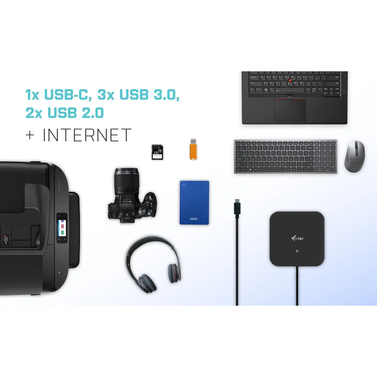 i-tec USB-C 3.1 Dockingstation Thunderbolt 3 Schwarz