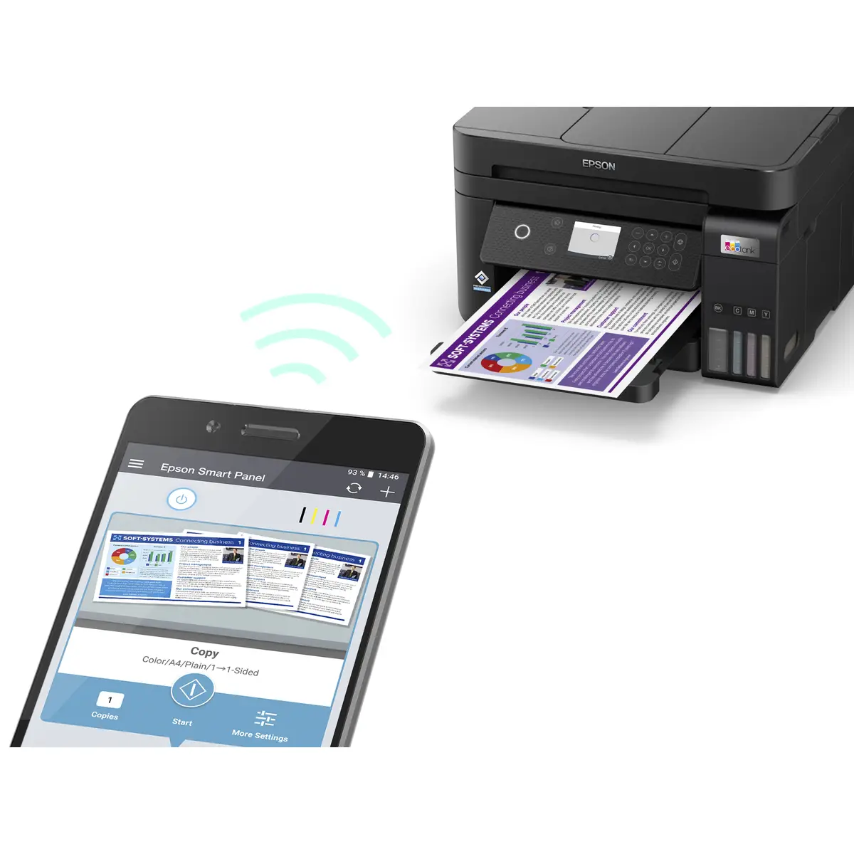 EcoTank ET-3850 A4 All-in-one Drucker/Scanner/Kopierer Ttintenstrahldrucker Duplex