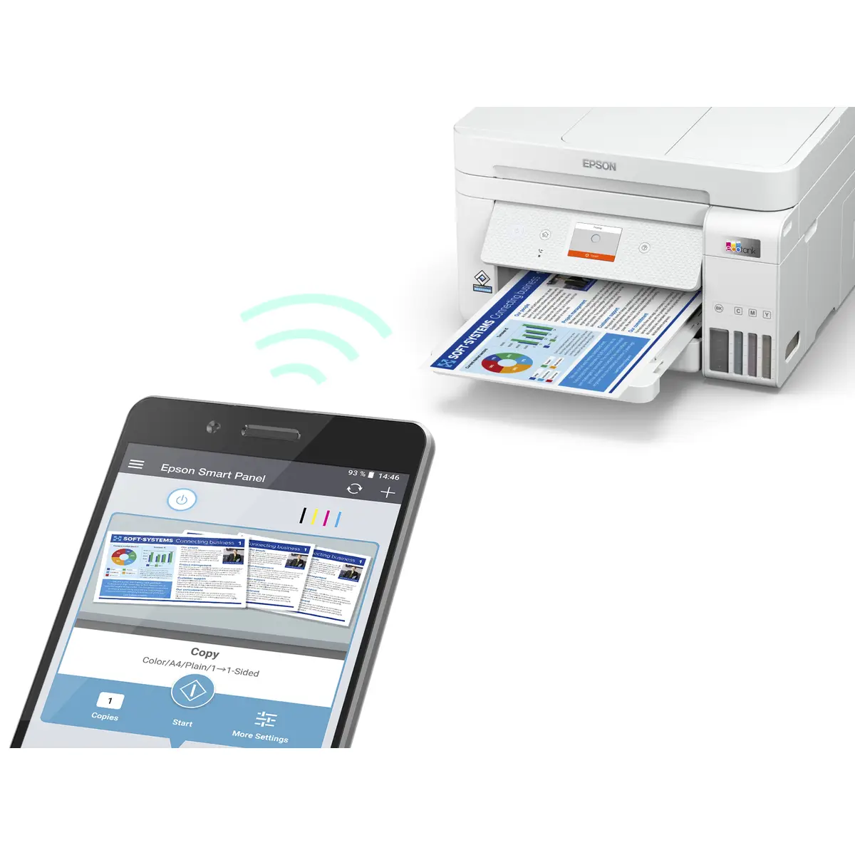 EcoTank ET-4856 A4 All-in-one Drucker/Scanner/Kopierer/Fax Farbtintenstrahldrucker Duplex,