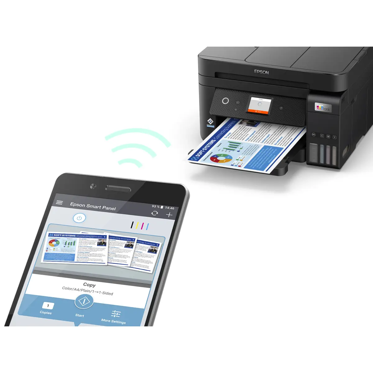 EcoTank ET-4850 A4 All-in-one Drucker/Scanner/Kopierer /Fax Farbtintenstrahldrucker Duplex,