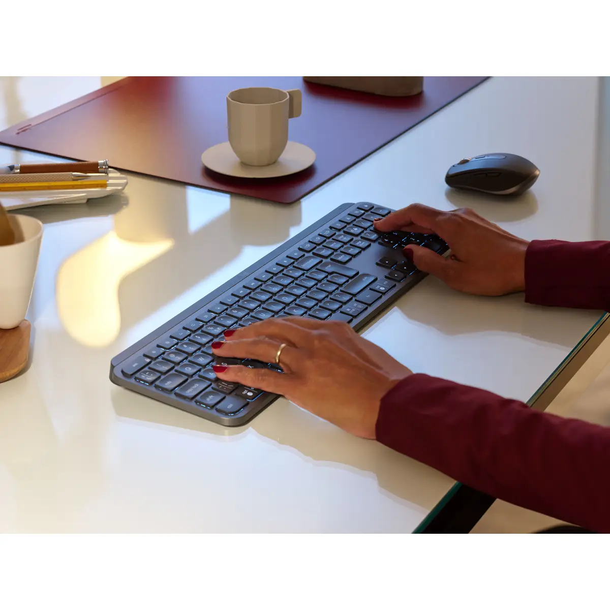 MX Keys Tastatur Layout Deutsch Graphite