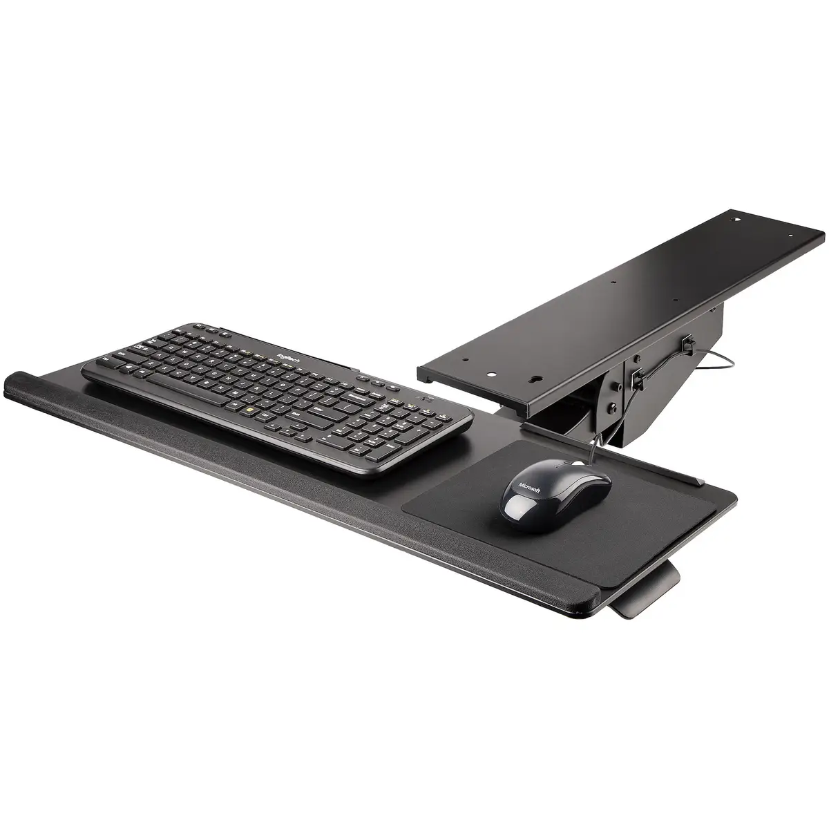 Höhenverstellbare Tastatur- und Mausablage 25,4cm x 66,04cm Ergonomisch neig und drehbar