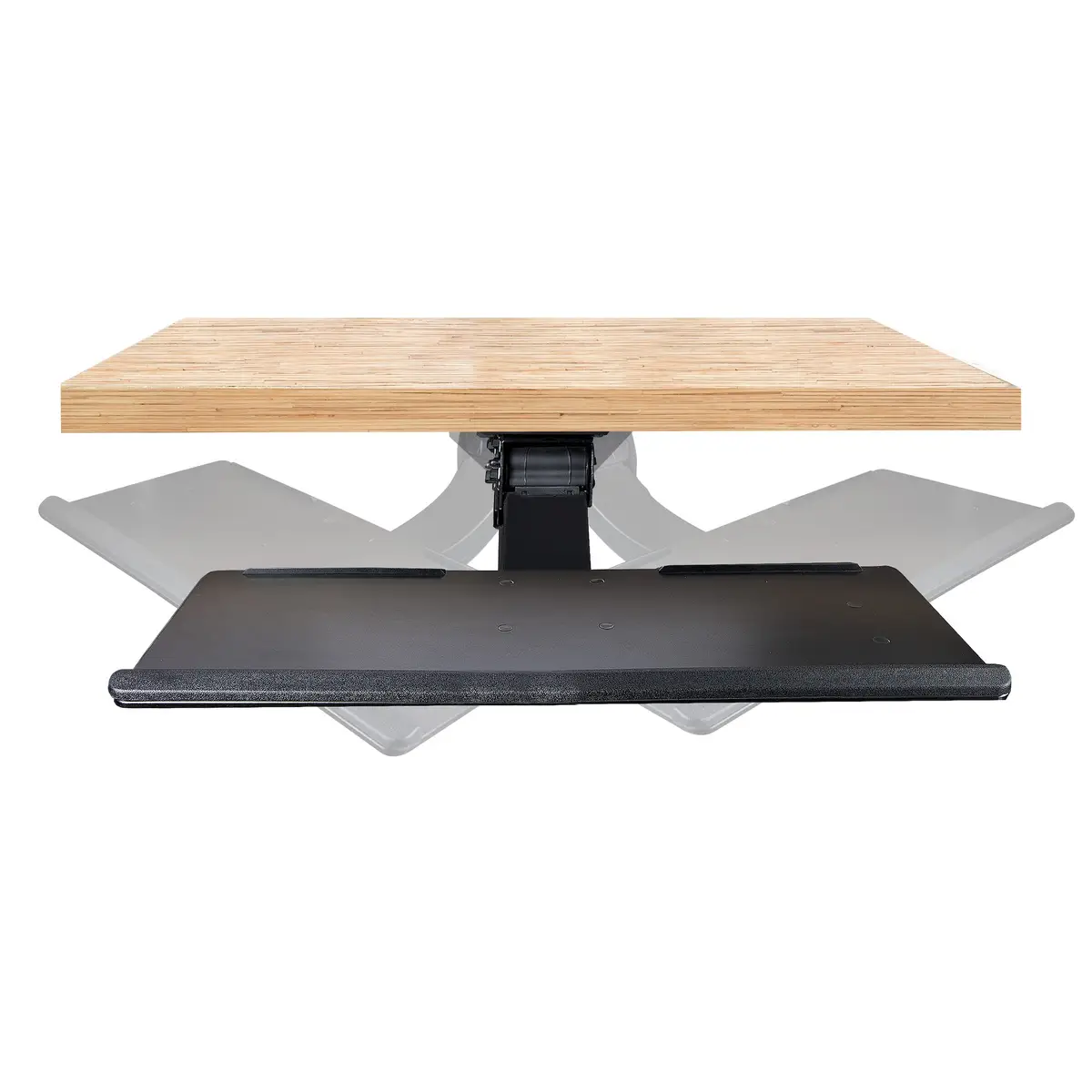 Höhenverstellbare Tastatur- und Mausablage 25,4cm x 66,04cm Ergonomisch neig und drehbar