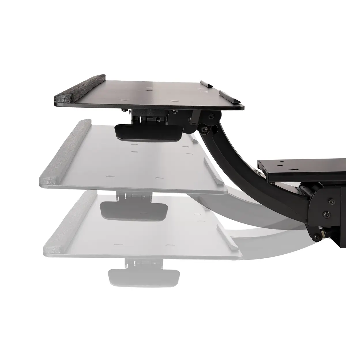 Höhenverstellbare Tastatur- und Mausablage 25,4cm x 66,04cm Ergonomisch neig und drehbar