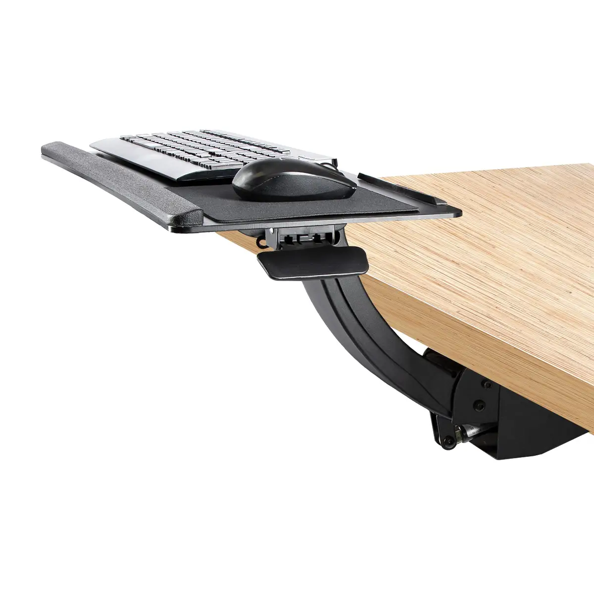 Höhenverstellbare Tastatur- und Mausablage 25,4cm x 66,04cm Ergonomisch neig und drehbar