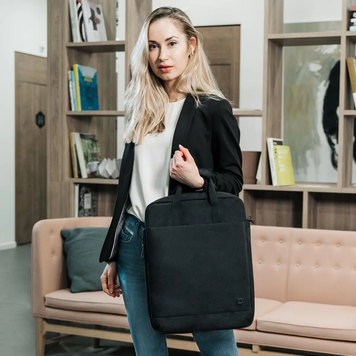 Eco Tote Bag MOTION für 39,6cm (15,6") Notebooks Schwarz