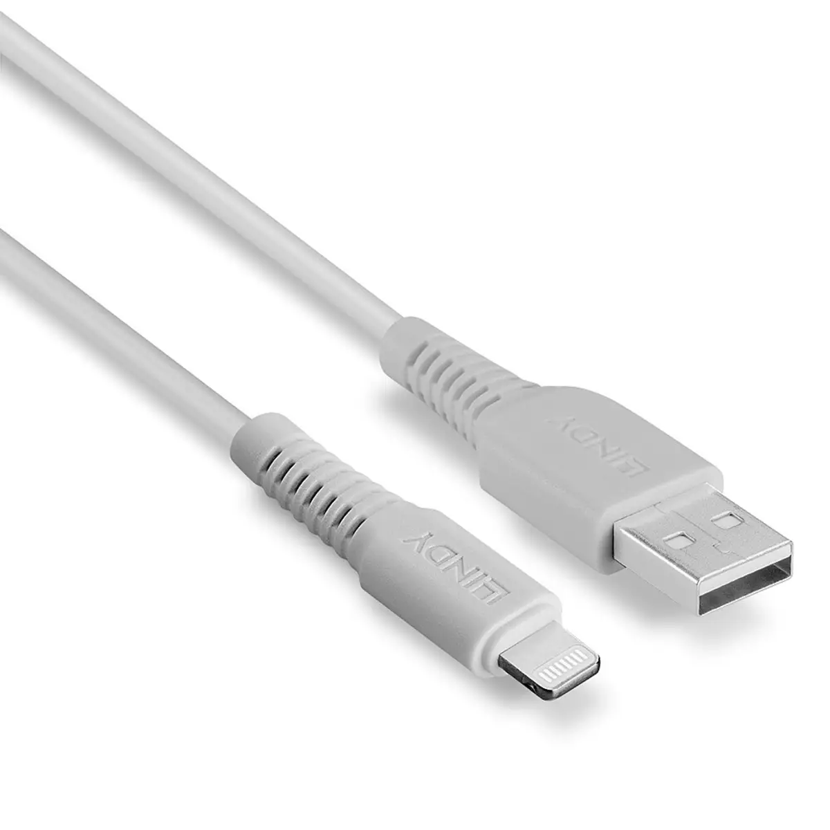 Lightning-Kabel Lightning/USB-A Stecker/Stecker Weiß 0,5m