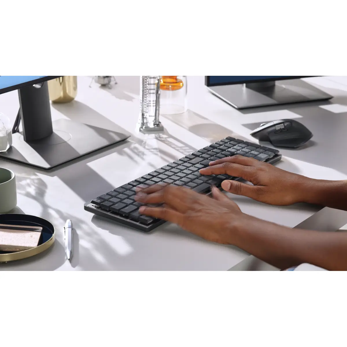 MX Mechanical Tastatur RF Wireless + Bluetooth QWERTZ Deutsch Graphit, Grau