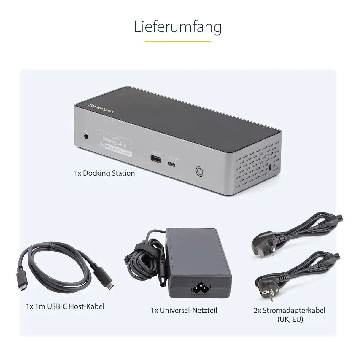 StarTech USB-C Dock 4K 60Hz Quad Monitor DisplayPort & HDMI
