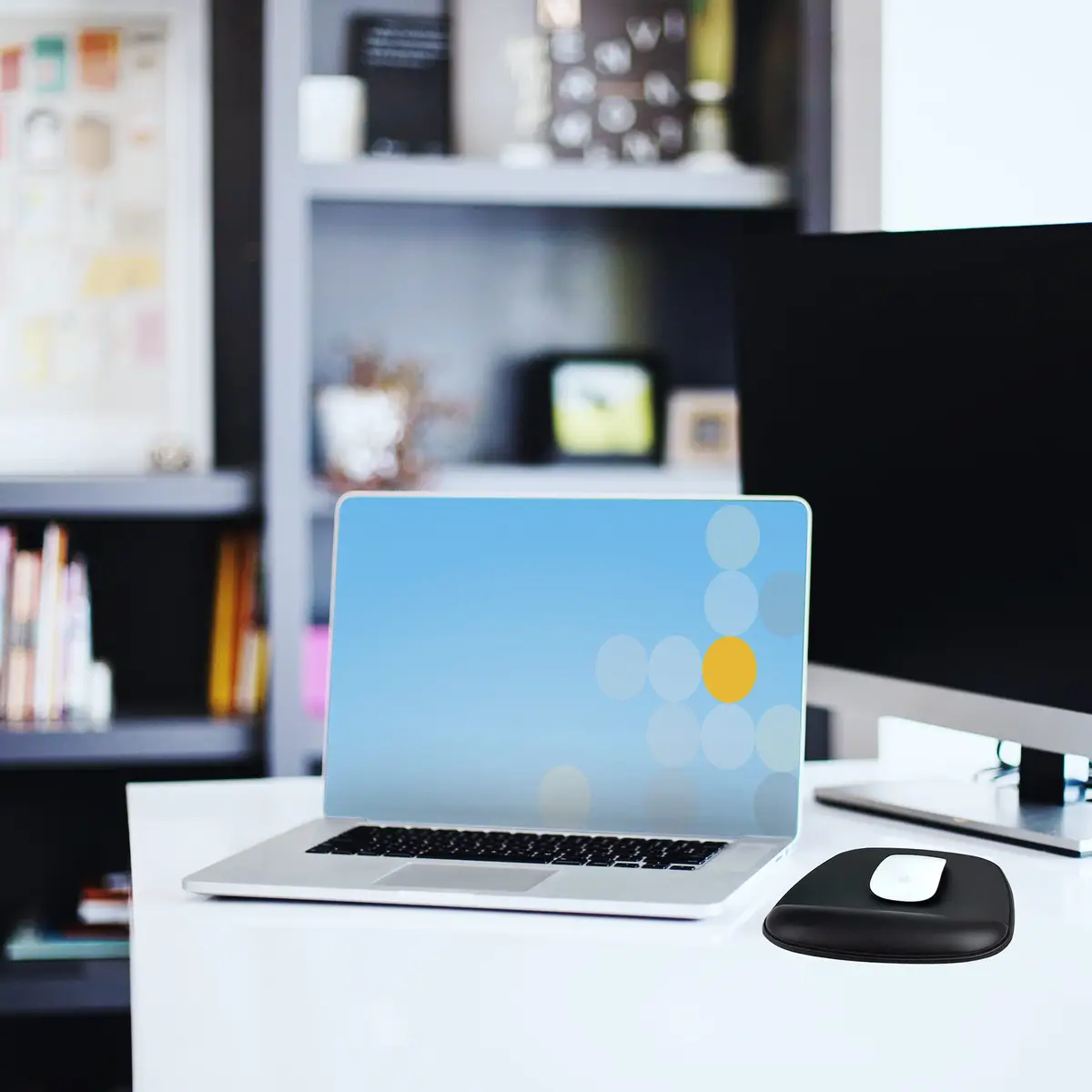 Ergonomisches Mauspad mit Gelkissen, 17x18cm, Gepolsterter Gel Mauspad