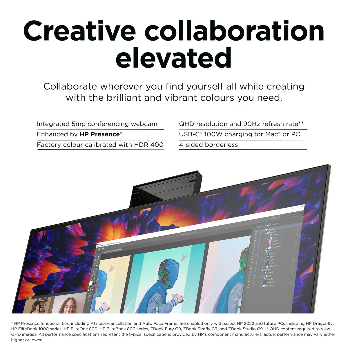 HP Z24m G3 60,5 cm (23.8") 2560x1440 Pixel 1000:1 400cd/m² 5ms