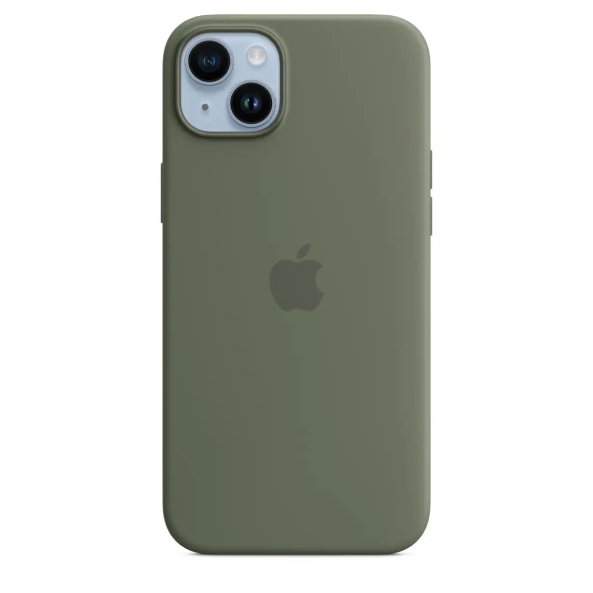 iPhone 14 Plus Silikon Case mit MagSafe Oliv