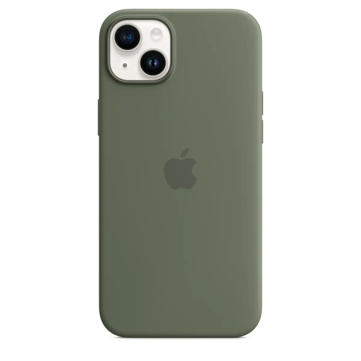 iPhone 14 Plus Silikon Case mit MagSafe Oliv
