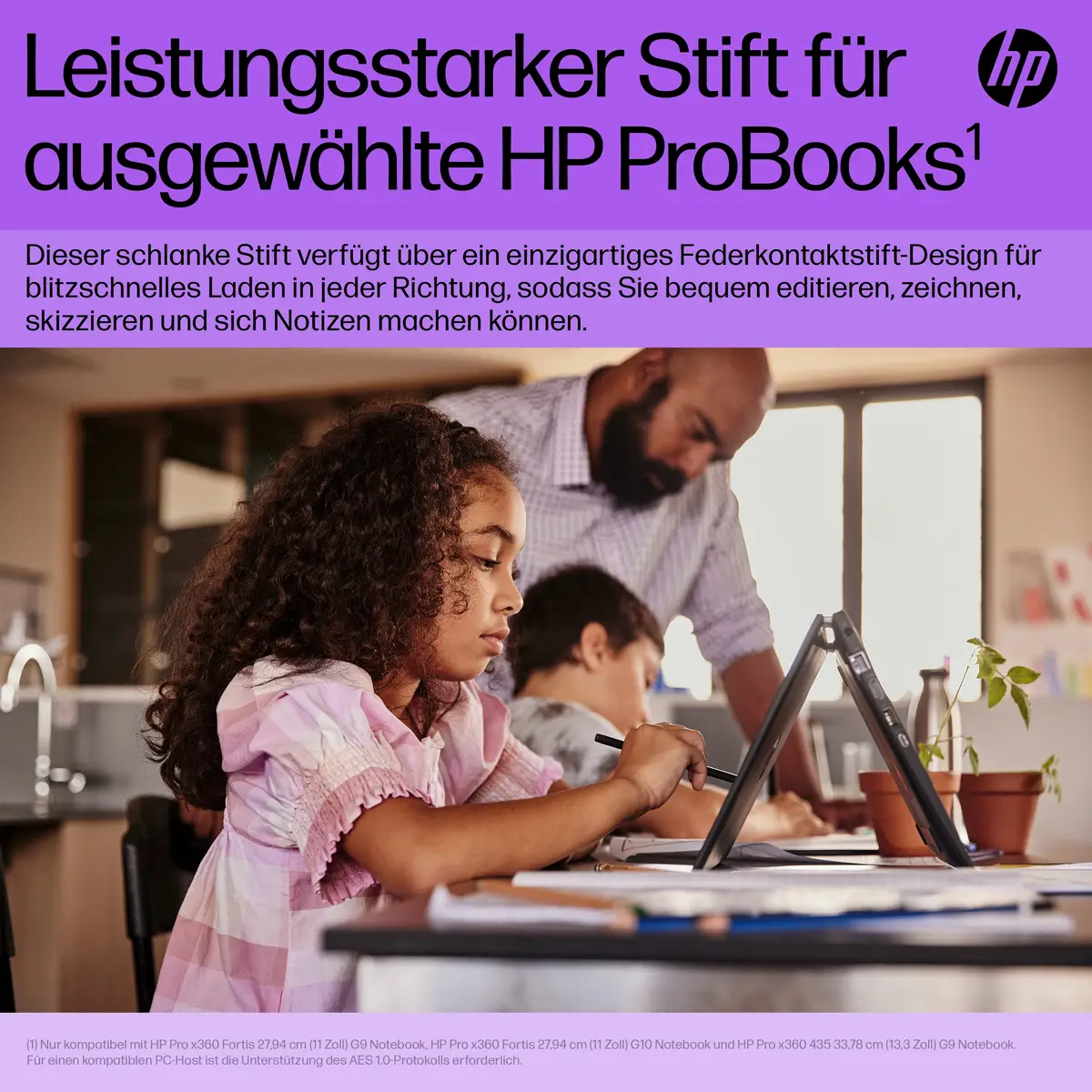 HP Slim Digitaler Stift 2 Tasten Grau