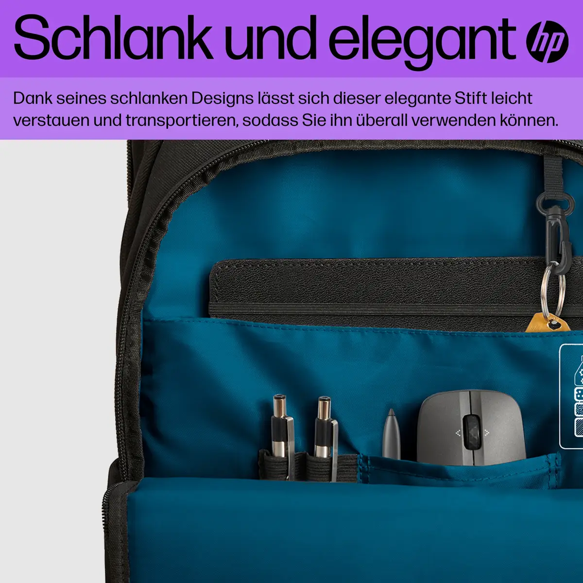 HP Slim Digitaler Stift 2 Tasten Grau