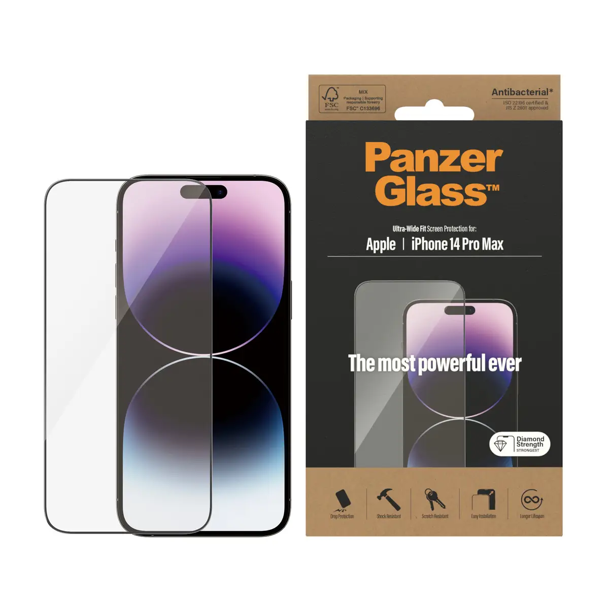 Ultrawide Displayschutzglas für iPhone 14 Pro Max