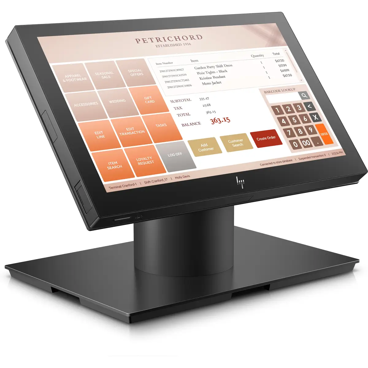 HP Engage One Essential All-in-One Intel Pentium N6415 1,2GHz 8GB DDR4 256GB SSD 35,6cm (14") Multi-Touch 1920x1080 Pixel Sound/LAN onboard Intel UHD Graphics WLAN Bluetooth NFC Windows 10 IoT Enterprise