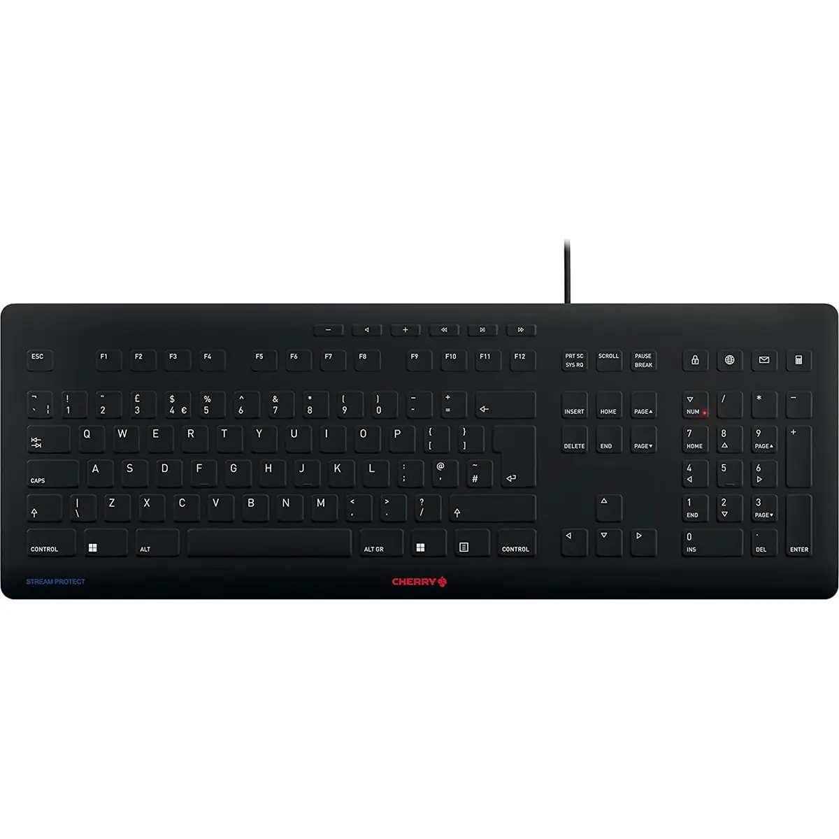 STREAM PROTECT Keyboard USB Layout GB Schwarz