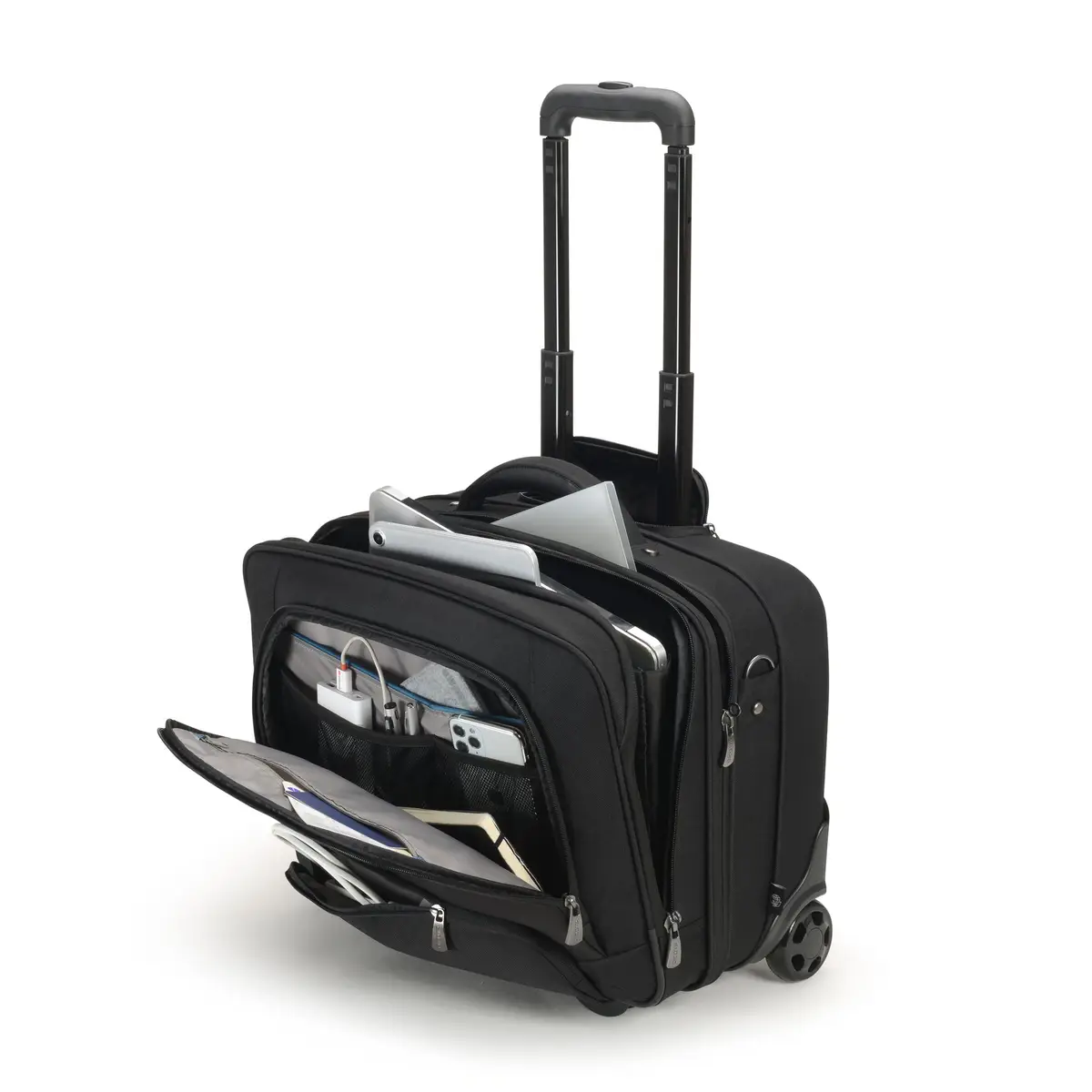 Trolley Koffer, Polyester, 3,55 kg, Schwarz