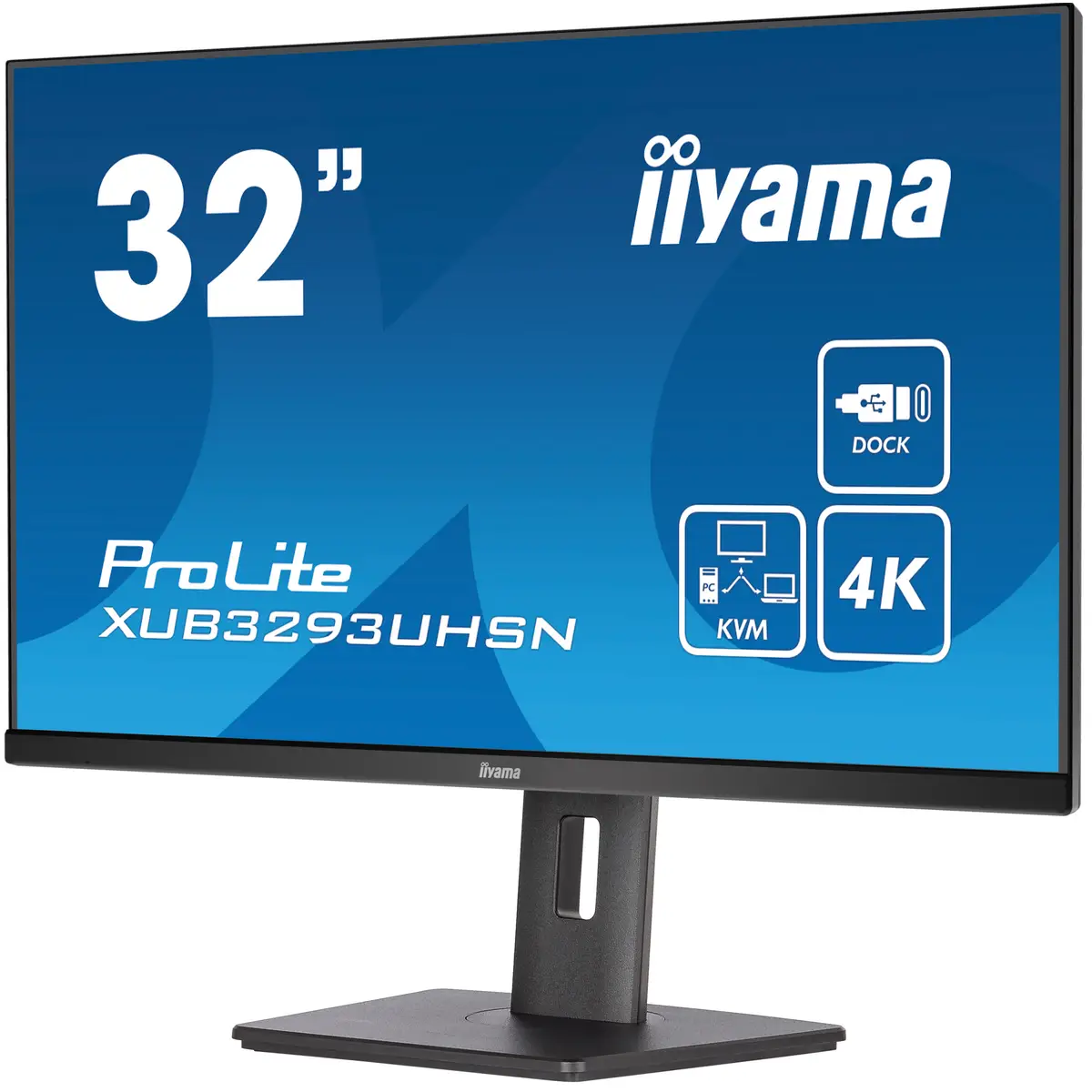 Prolite 31.5" (80 cm) Desktop-Monitor mit IPS-Panel-Technologie, einem KVM-Switch, USB-C-Dock und RJ45 (LAN) Anschluss