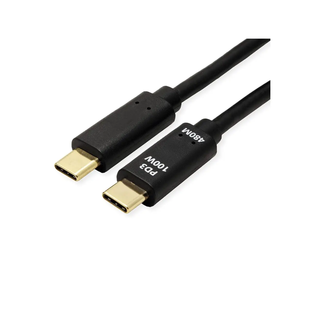 USB 2.0 Kabel, C-C, ST/ST, 100W, USB Power Delivery bis 20V / 5A, schwarz, 2 m