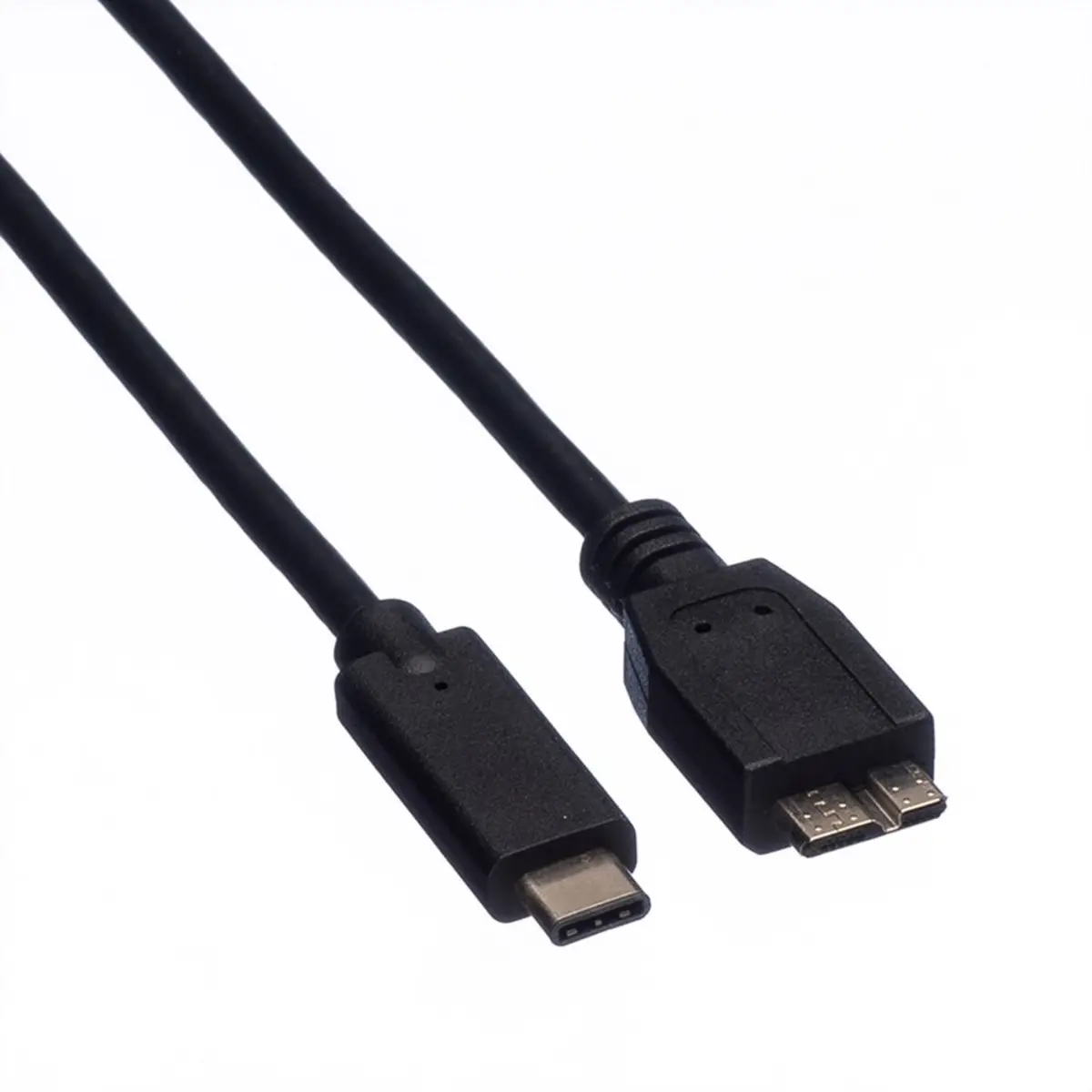 USB Kabel USB-C/MicroUSB-B Stecker/Stecker Schwarz 1m